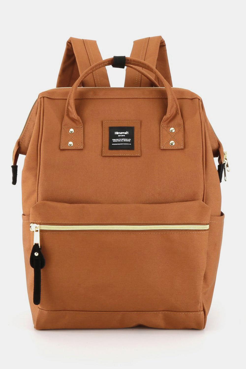 Himawari Waterproof Canvas Backpack Bag with Side Pockets - Clothes For Her Online Store