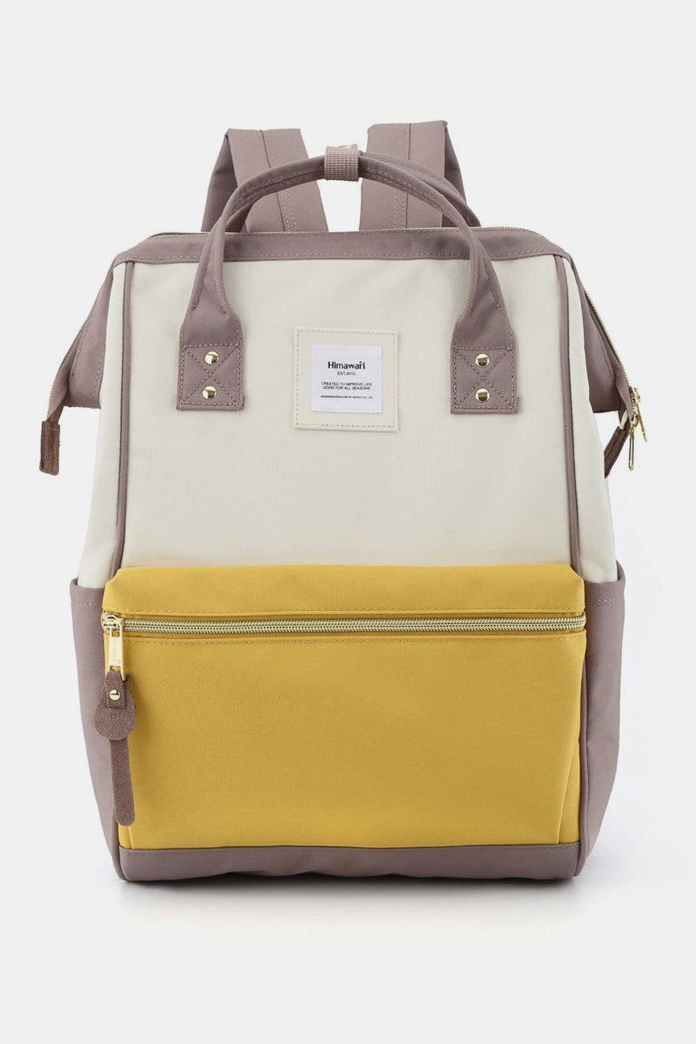 Himawari Waterproof Canvas Backpack Bag with Side Pockets - Clothes For Her Online Store