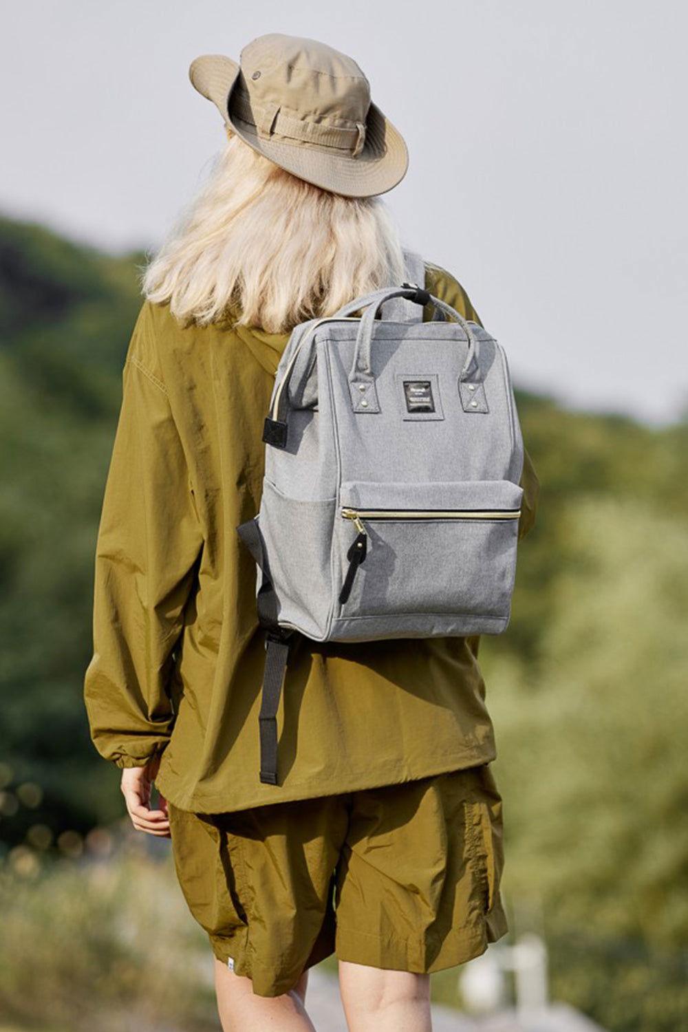 Himawari Waterproof Canvas Backpack Bag with Side Pockets - Clothes For Her Online Store