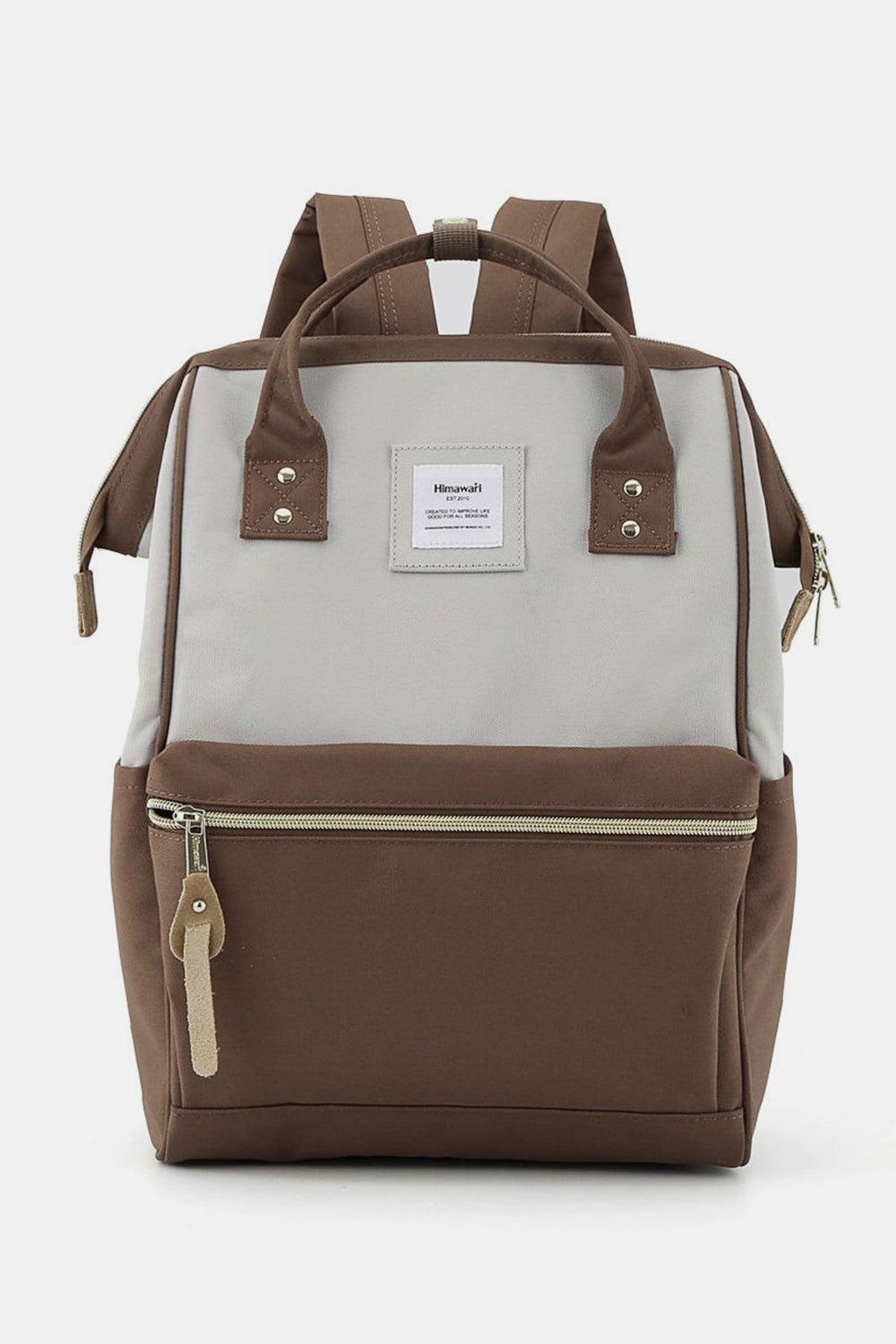 Himawari Waterproof Canvas Backpack Bag with Side Pockets - Clothes For Her Online Store