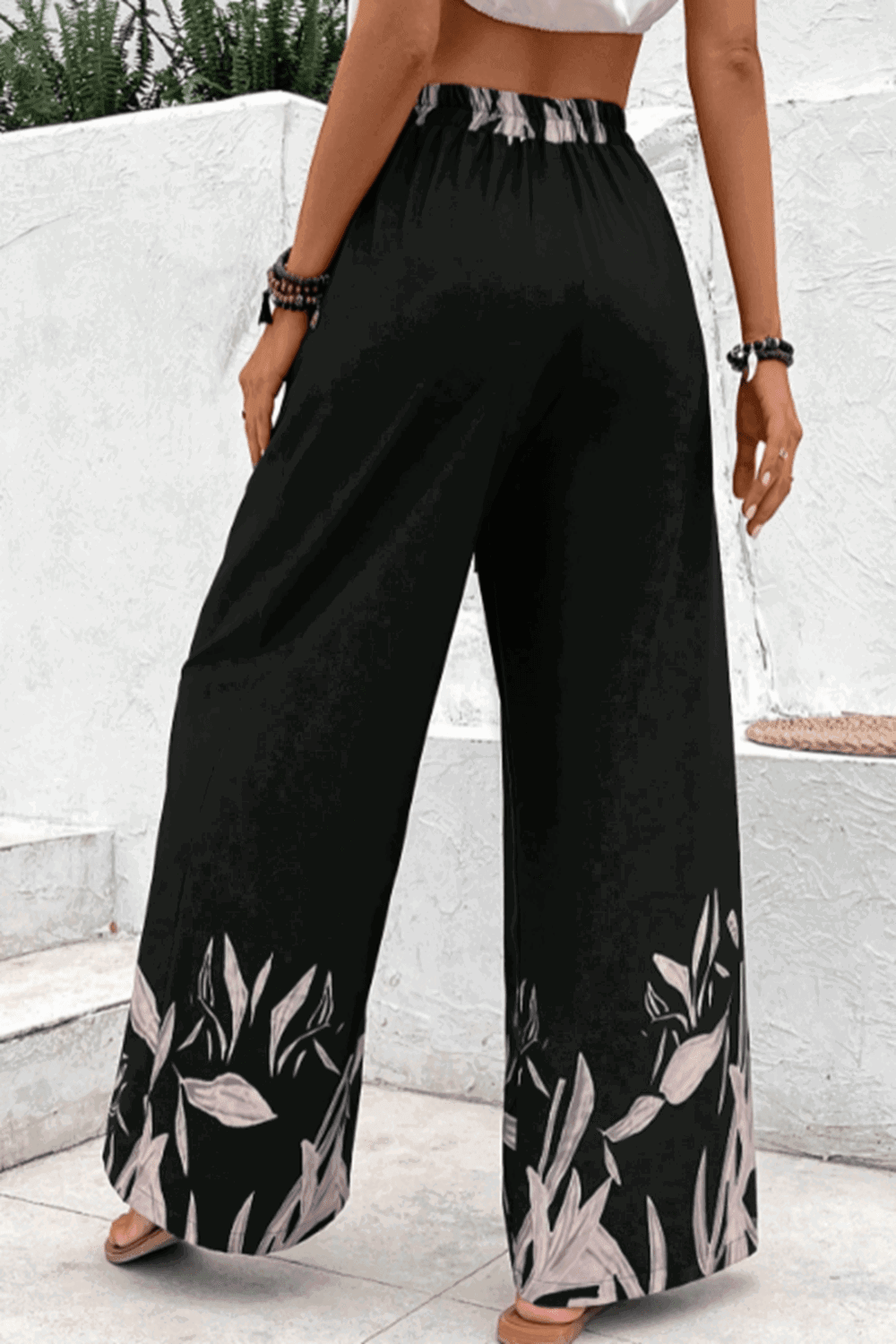 Honey Drawstring High Waist Relax Fit Long Pants - Clothes For Her Online Store