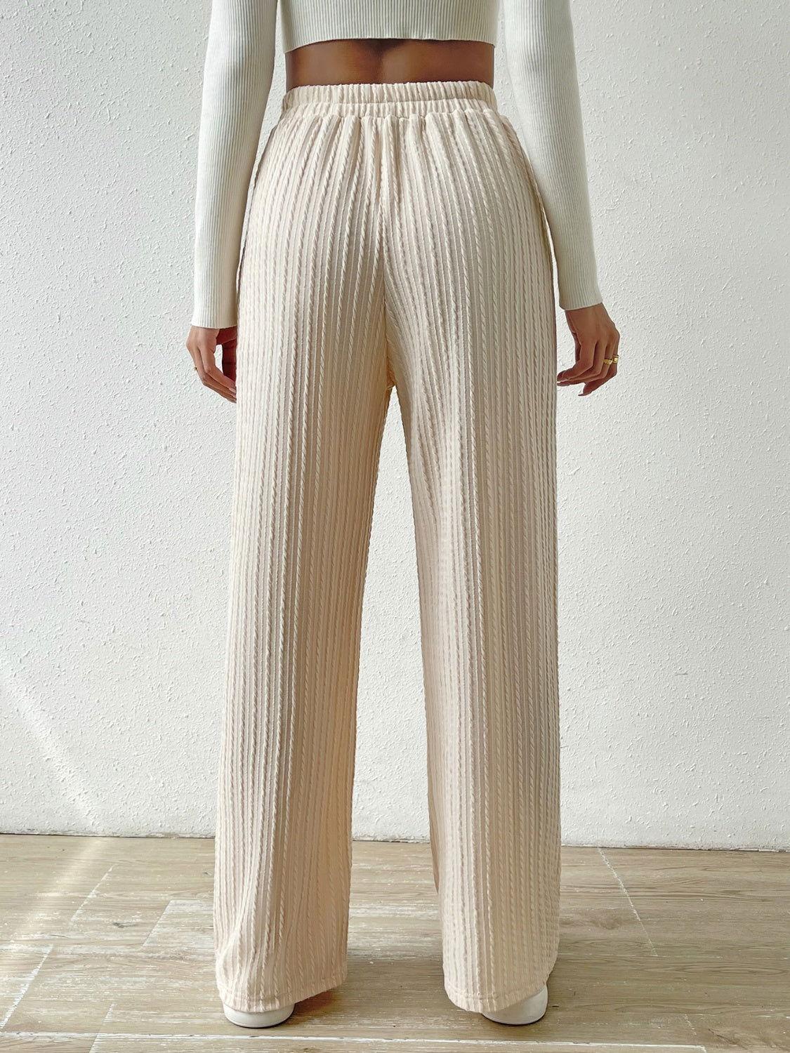 Honey Drawstring Wide Leg Pants - Clothes For Her Online Store