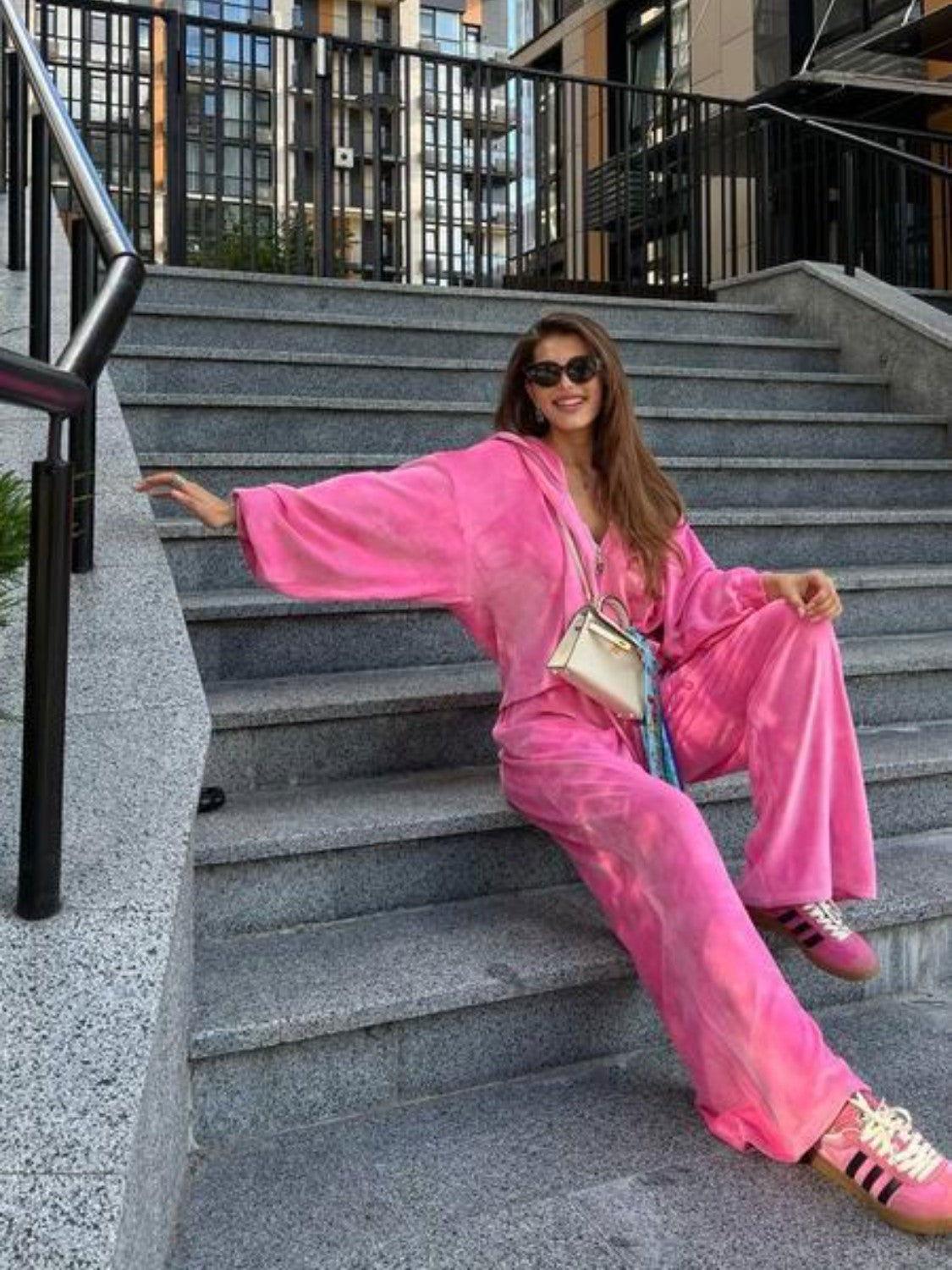 Hooded Jacket and Pants Set - Clothes For Her Online Store