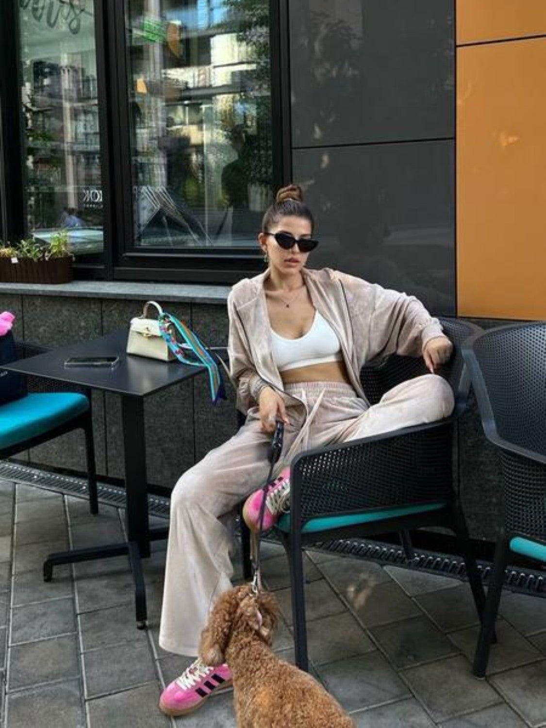 Hooded Jacket and Pants Set - Clothes For Her Online Store