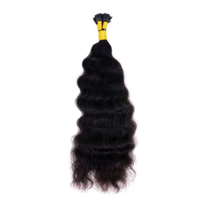 Indian Curly Natural Black I-Tip - Clothes For Her Online Store