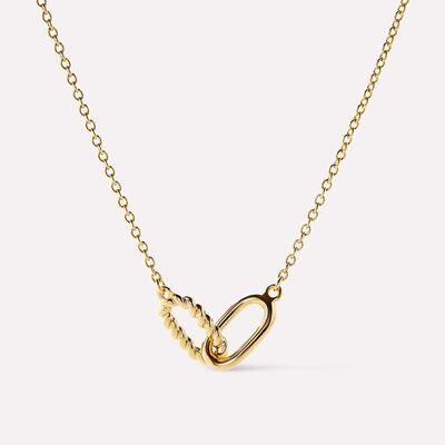 Interlocked Titanium Steel Necklace - Clothes For Her Online Store