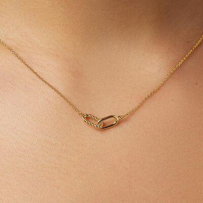 Interlocked Titanium Steel Necklace - Clothes For Her Online Store