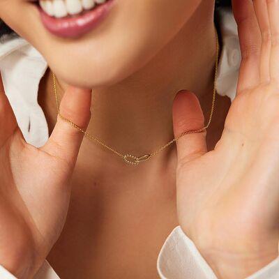 Interlocked Titanium Steel Necklace - Clothes For Her Online Store