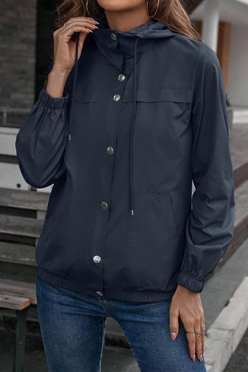 Ivy Lane Button-Down Long Sleeve Sports Jacket - Clothes For Her Online Store
