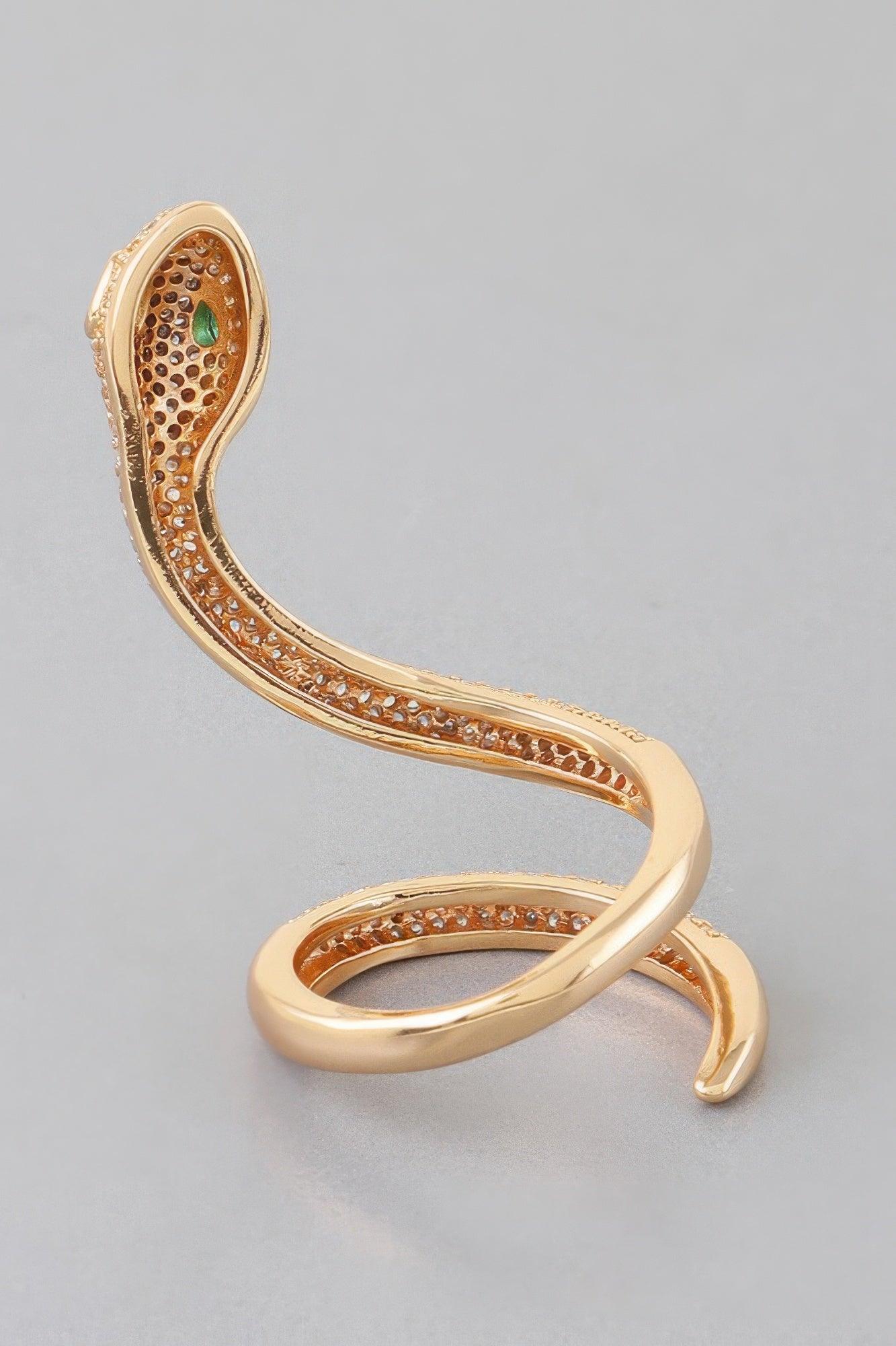 Jeweled Snake Wrap Around Ring - Clothes For Her Online Store