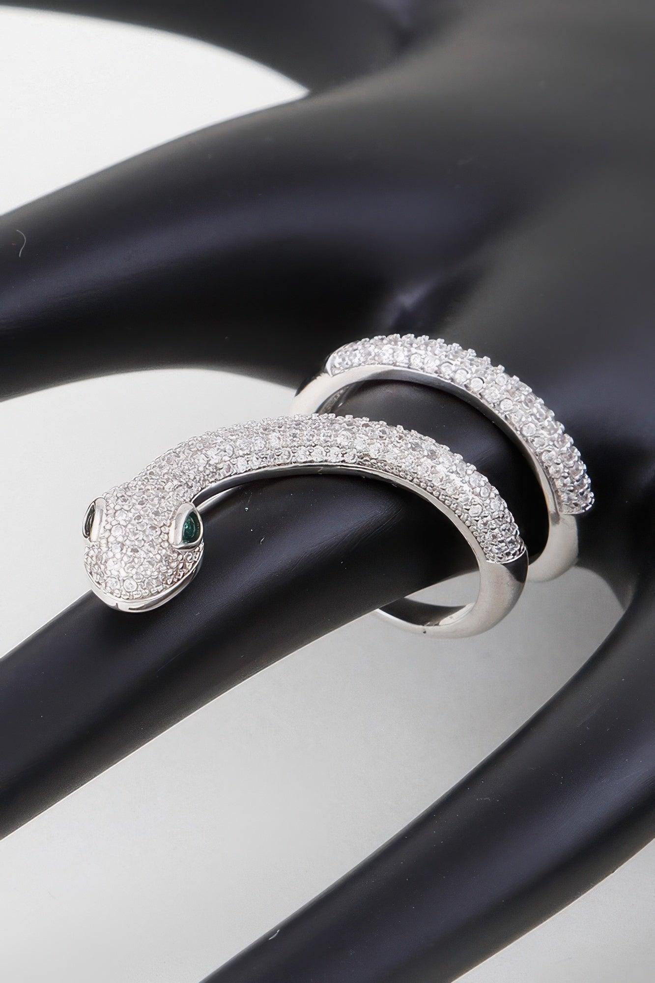 Jeweled Snake Wrap Around Ring - Clothes For Her Online Store