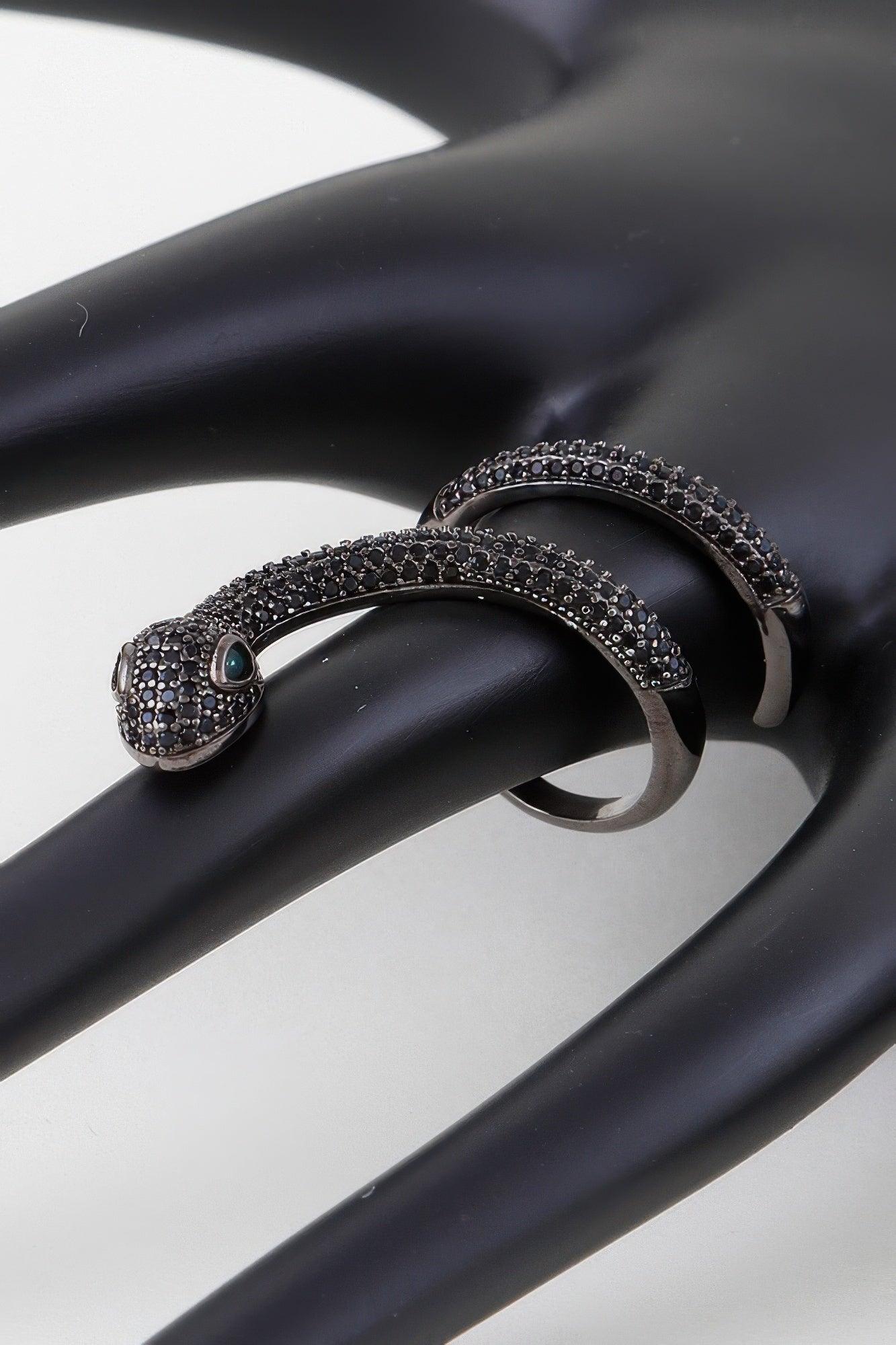 Jeweled Snake Wrap Around Ring - Clothes For Her Online Store