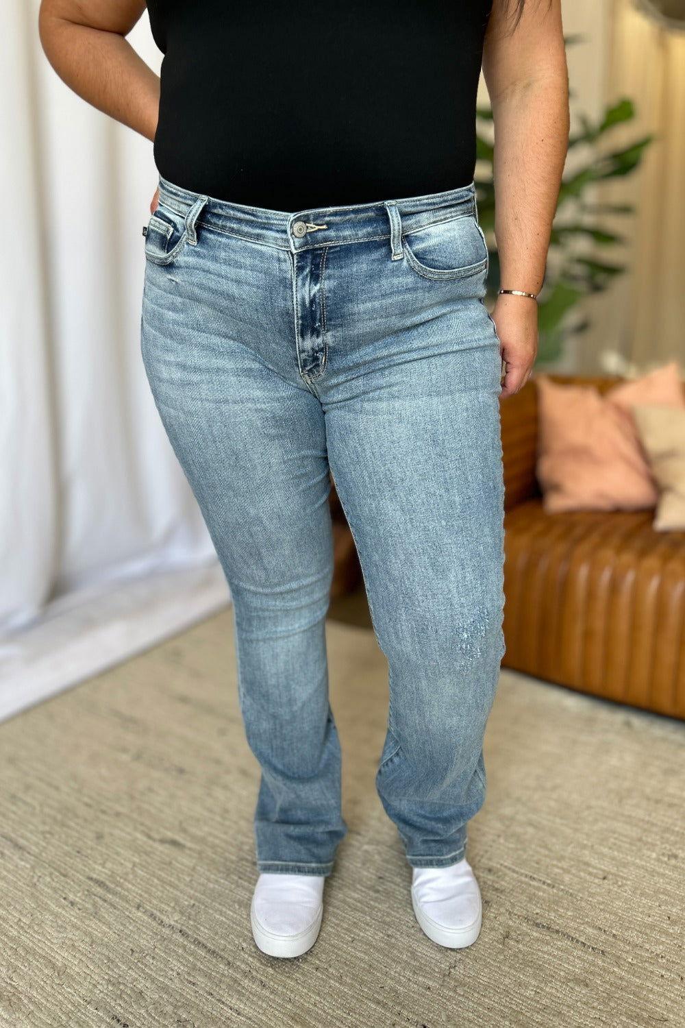 Judy Blue Full Size Medium Rise Bootcut Jeans - Clothes For Her Online Store