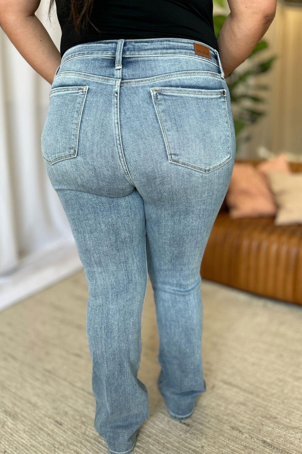 Judy Blue Full Size Medium Rise Bootcut Jeans - Clothes For Her Online Store