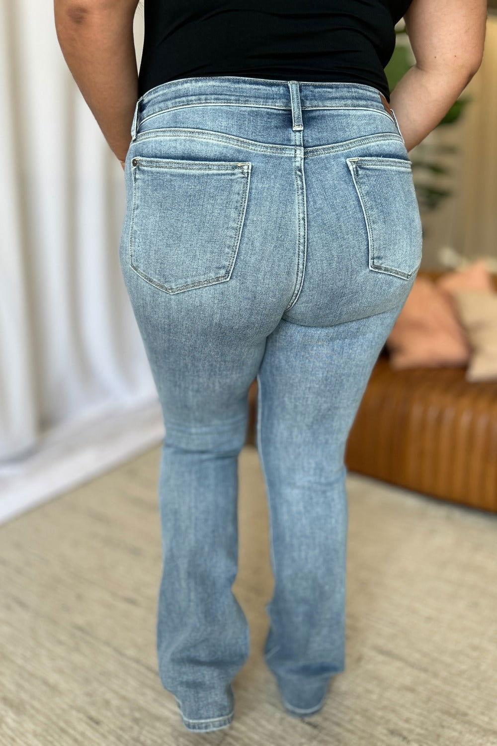 Judy Blue Full Size Medium Rise Bootcut Jeans - Clothes For Her Online Store