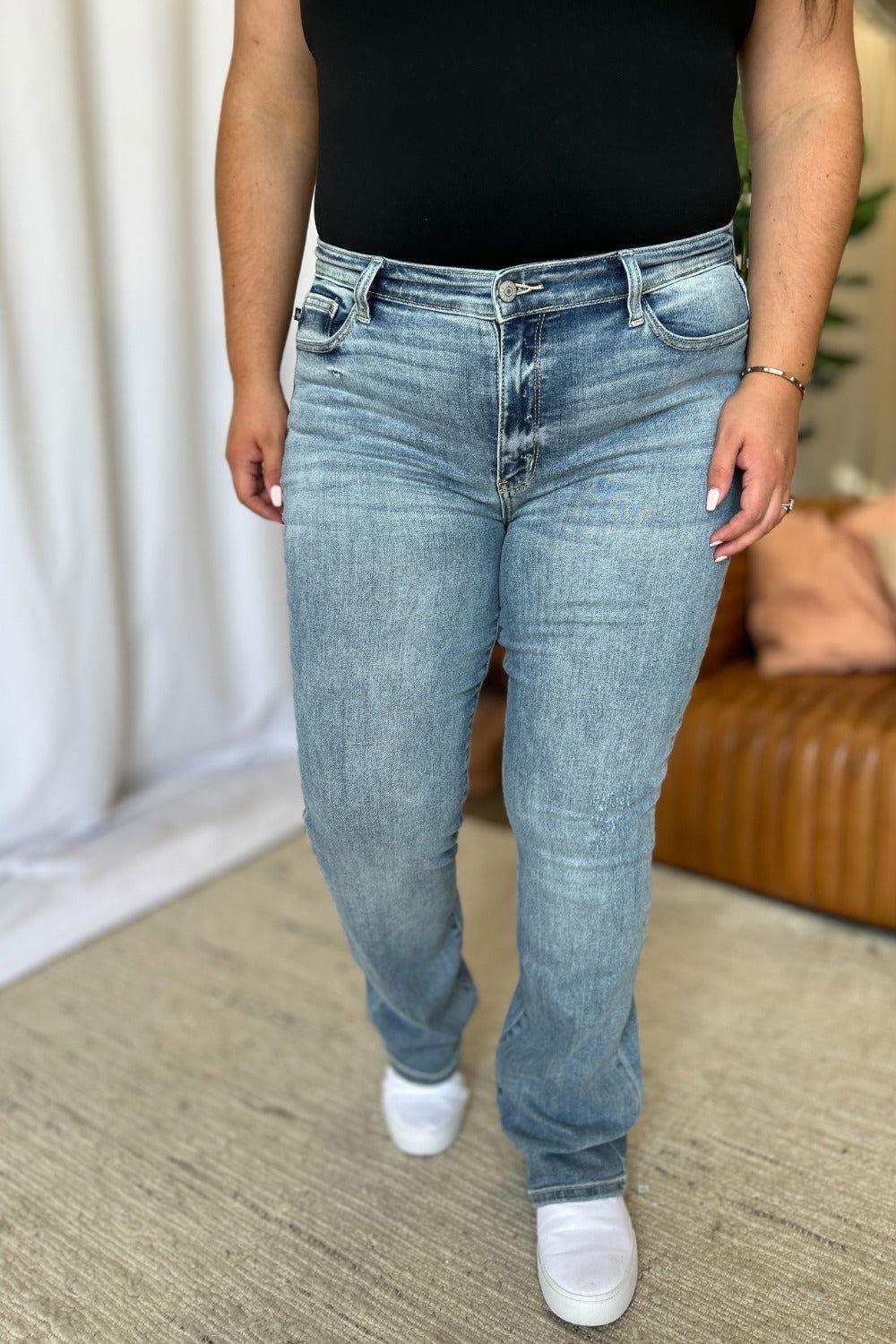 Judy Blue Full Size Medium Rise Bootcut Jeans - Clothes For Her Online Store