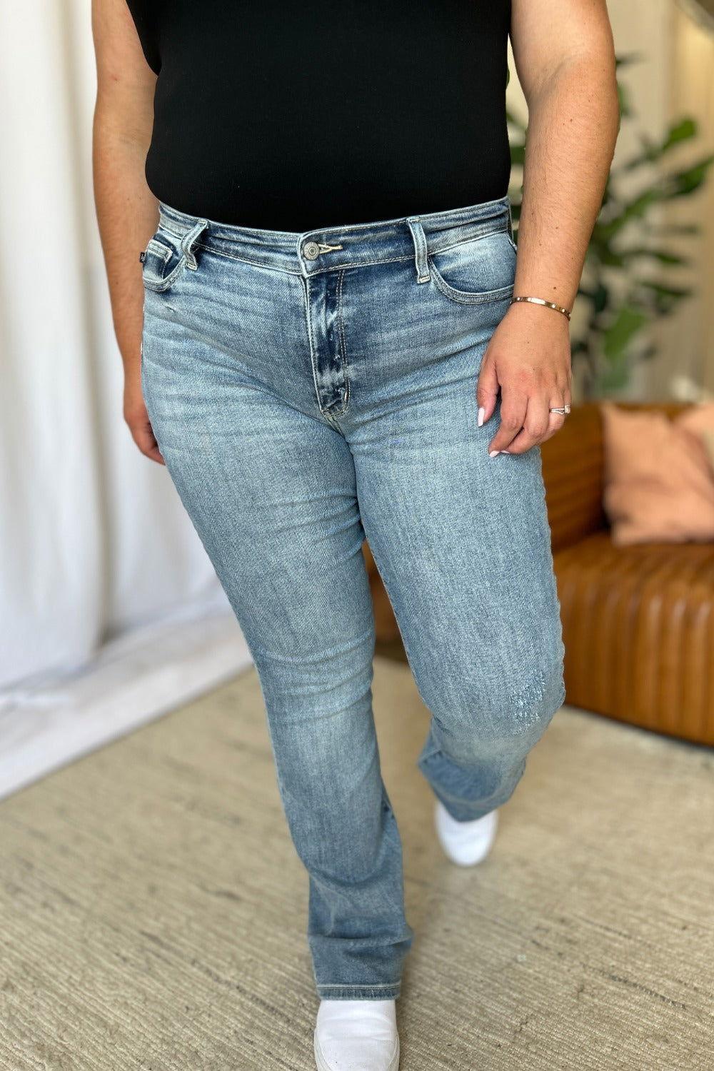 Judy Blue Full Size Medium Rise Bootcut Jeans - Clothes For Her Online Store