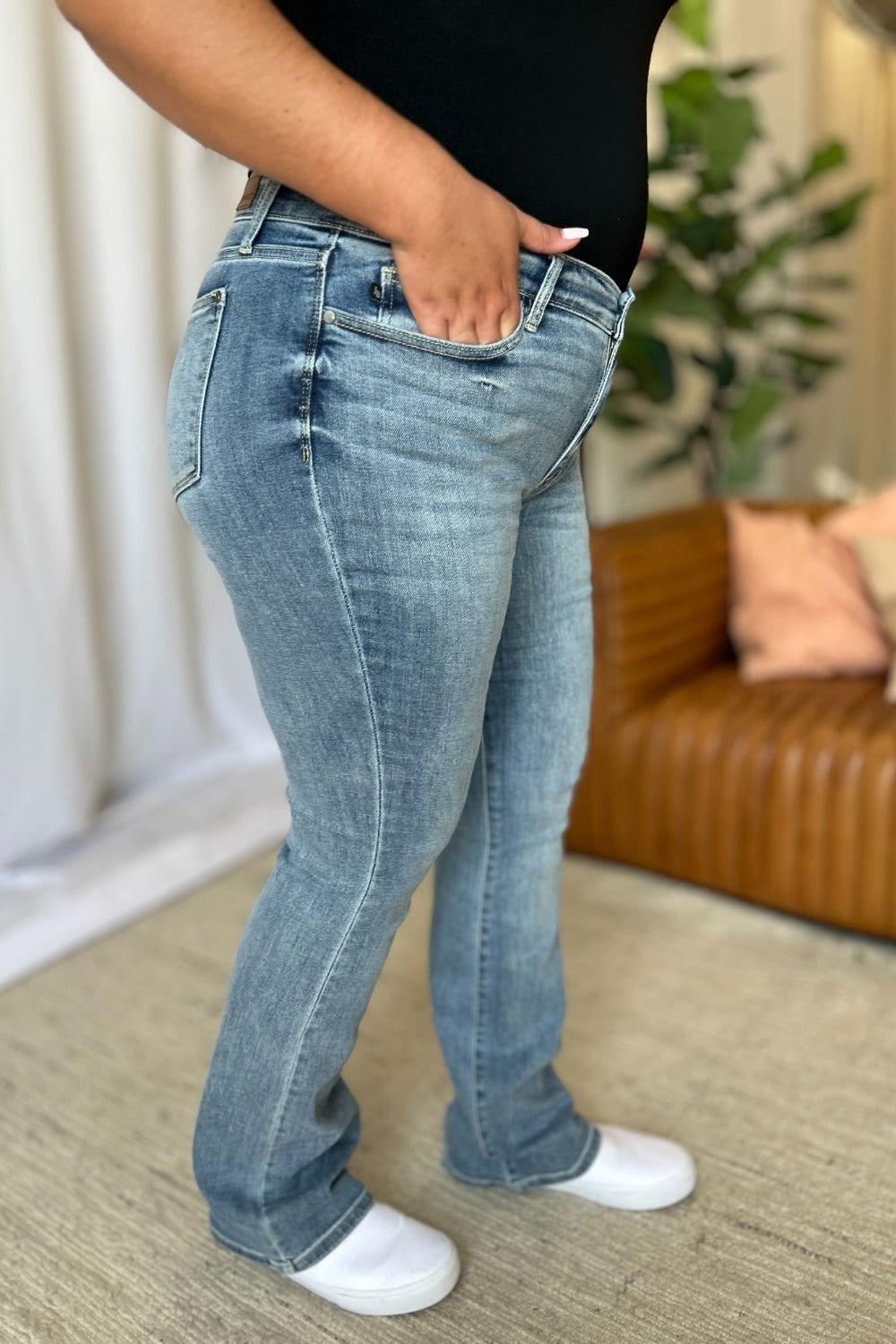 Judy Blue Full Size Medium Rise Bootcut Jeans - Clothes For Her Online Store