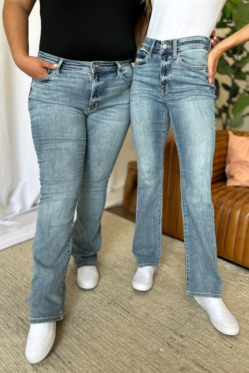 Judy Blue Full Size Medium Rise Bootcut Jeans - Clothes For Her Online Store