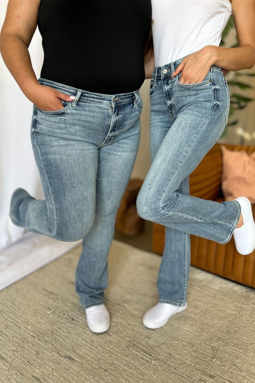 Judy Blue Full Size Medium Rise Bootcut Jeans - Clothes For Her Online Store