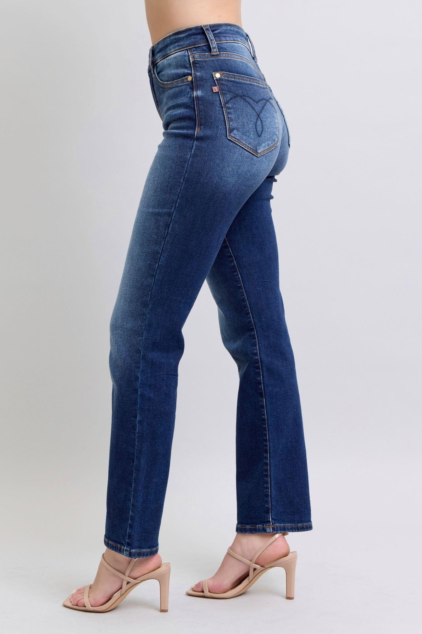 Judy Blue Full Size Washed Straight Leg Jeans with Pockets - Clothes For Her Online Store