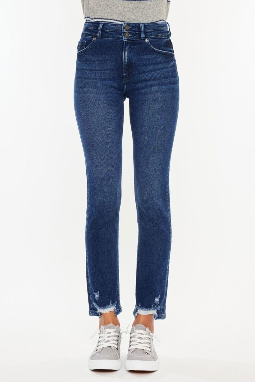 Kancan High Rise Slim Straight Jeans - Clothes For Her Online Store