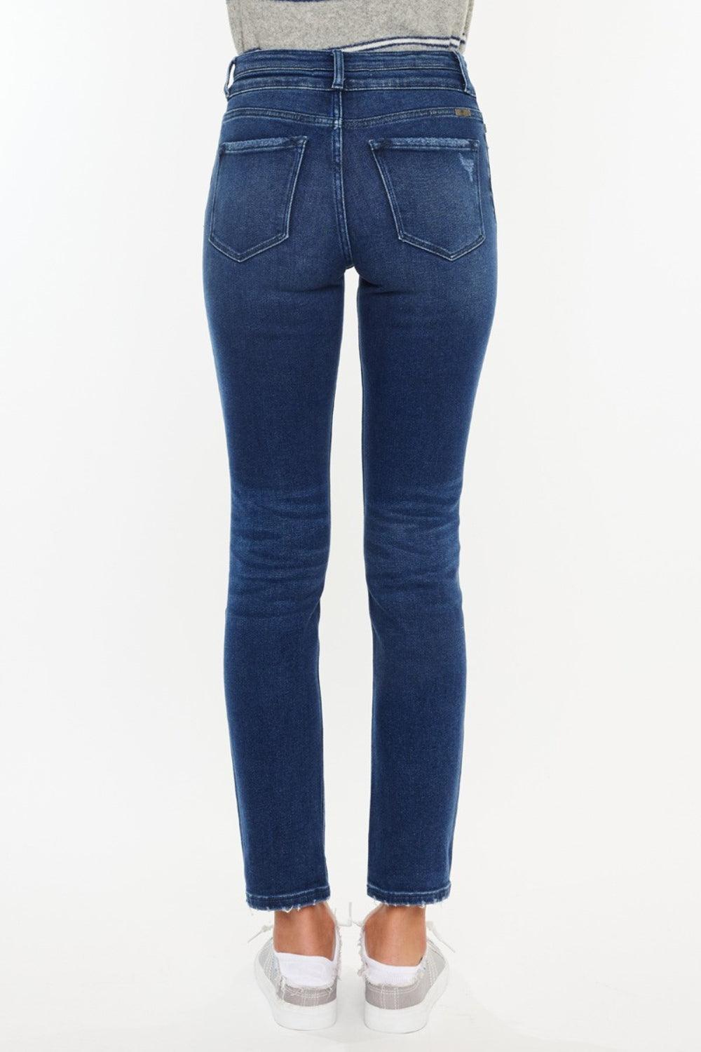 Kancan High Rise Slim Straight Jeans - Clothes For Her Online Store