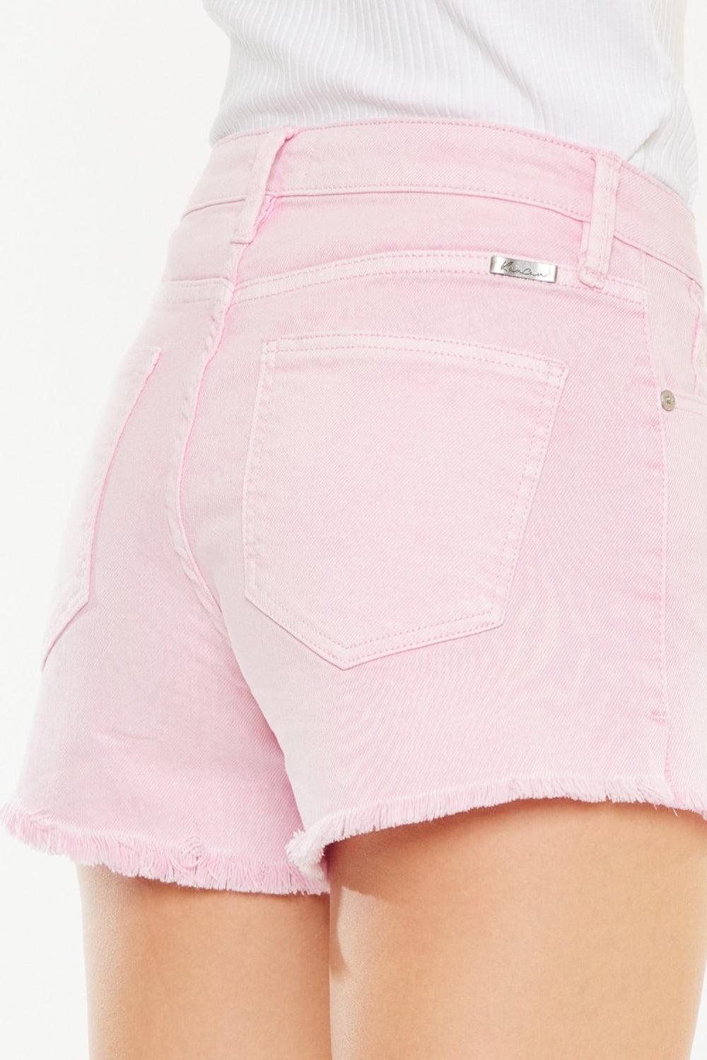 Kancan Raw Hem High Waist Denim Shorts - Clothes For Her Online Store