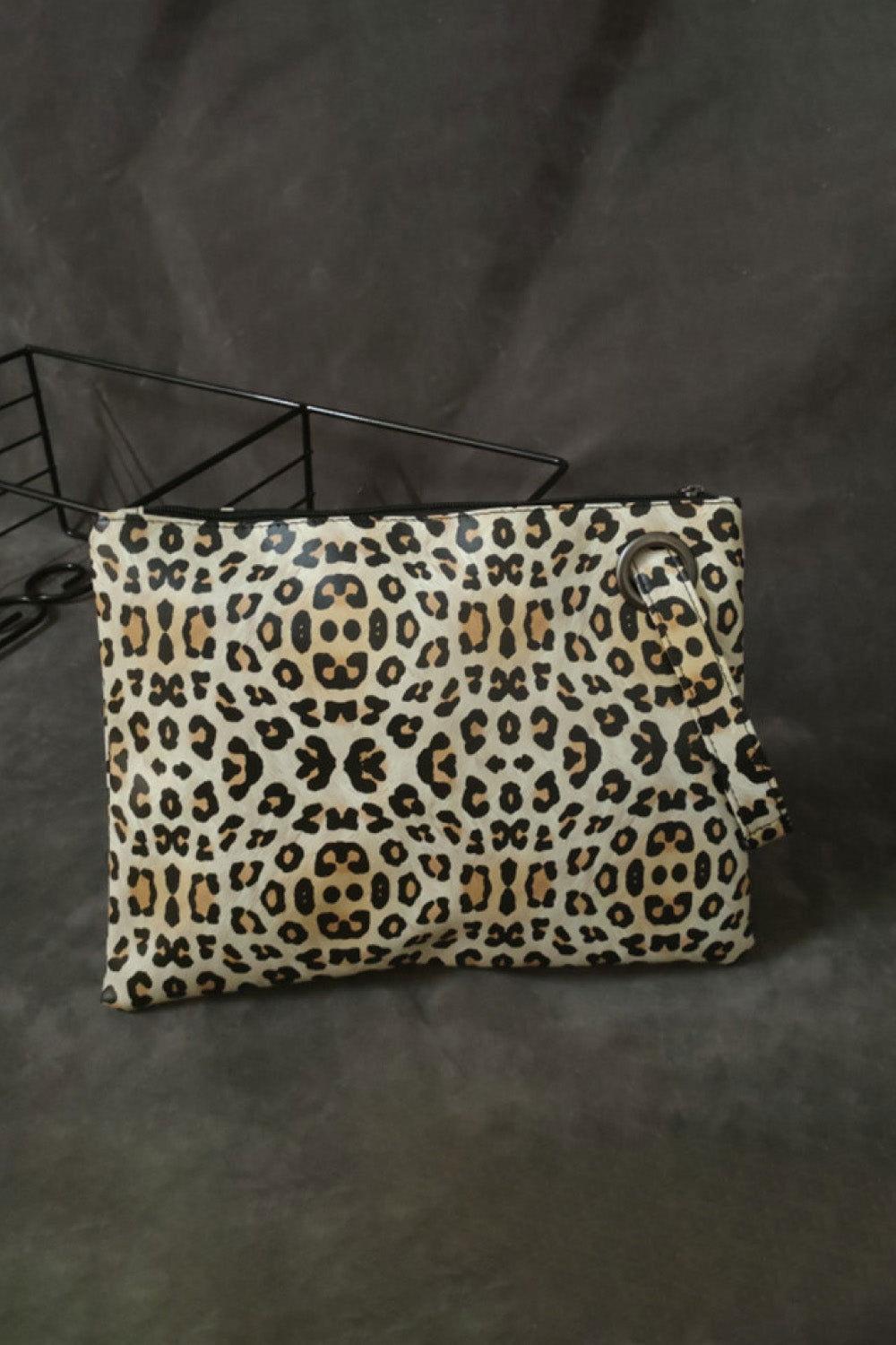 Leopard PU Leather Clutch - Clothes For Her Online Store