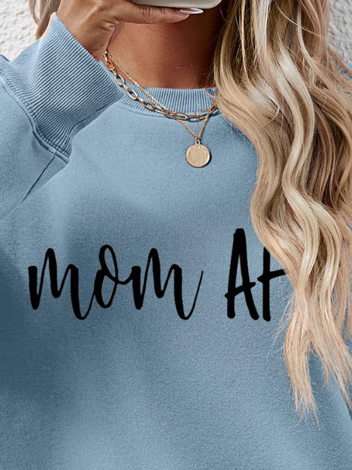 Letter Graphic Dropped Shoulder Sweatshirt - Clothes For Her Online Store