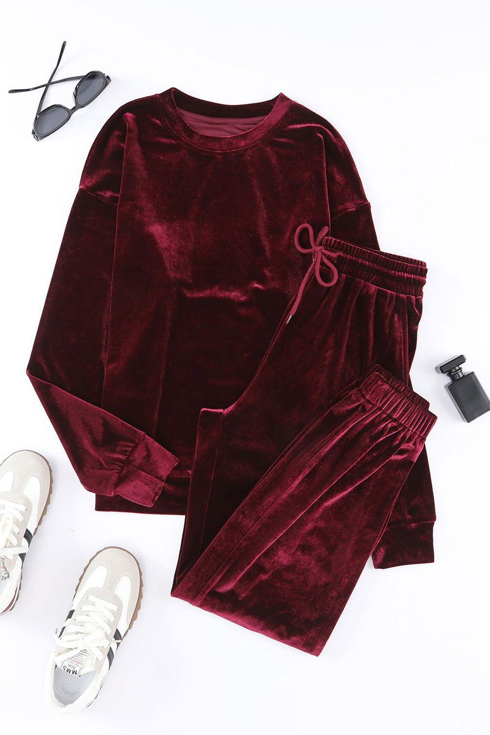 Long Sleeve Top and Pants Lounge Set - Clothes For Her Online Store