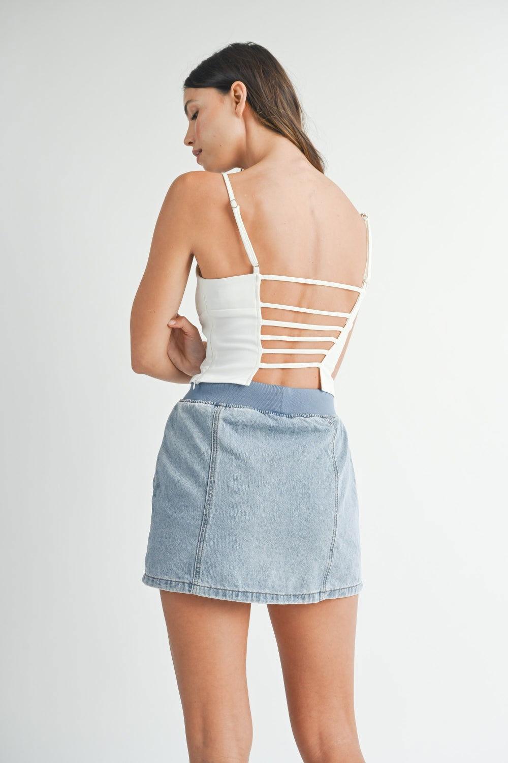 MABLE Strappy Back Cropped Cami - Clothes For Her Online Store