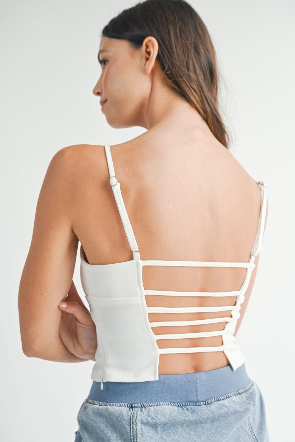 MABLE Strappy Back Cropped Cami - Clothes For Her Online Store