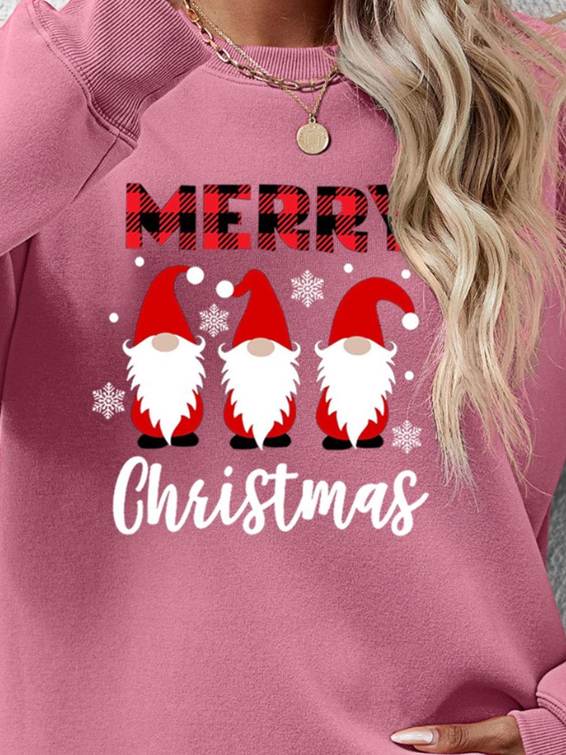MERRY CHRISTMAS Long Sleeve Sweatshirt - Clothes For Her Online Store
