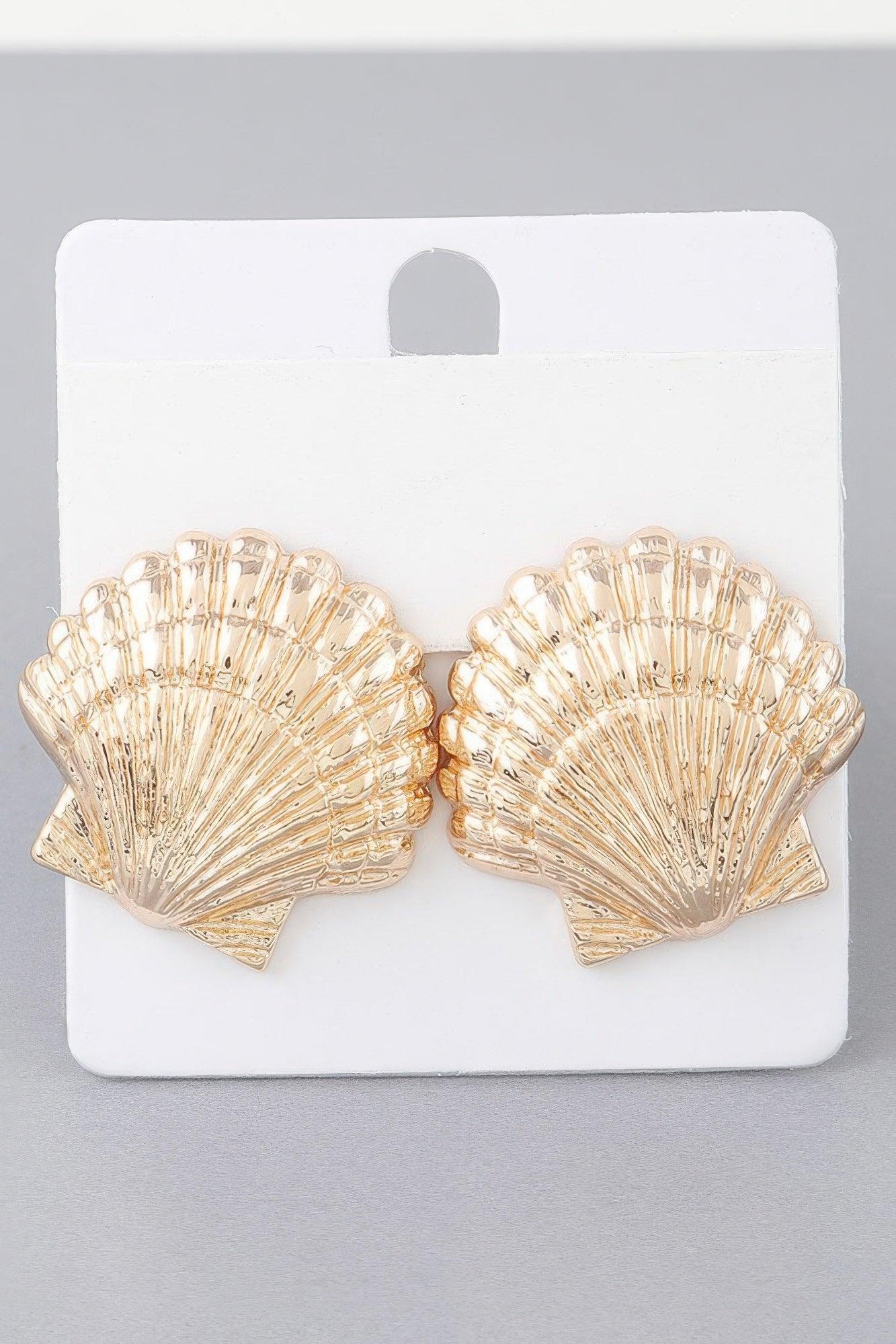 Majestic Clamshell Earrings - Clothes For Her Online Store