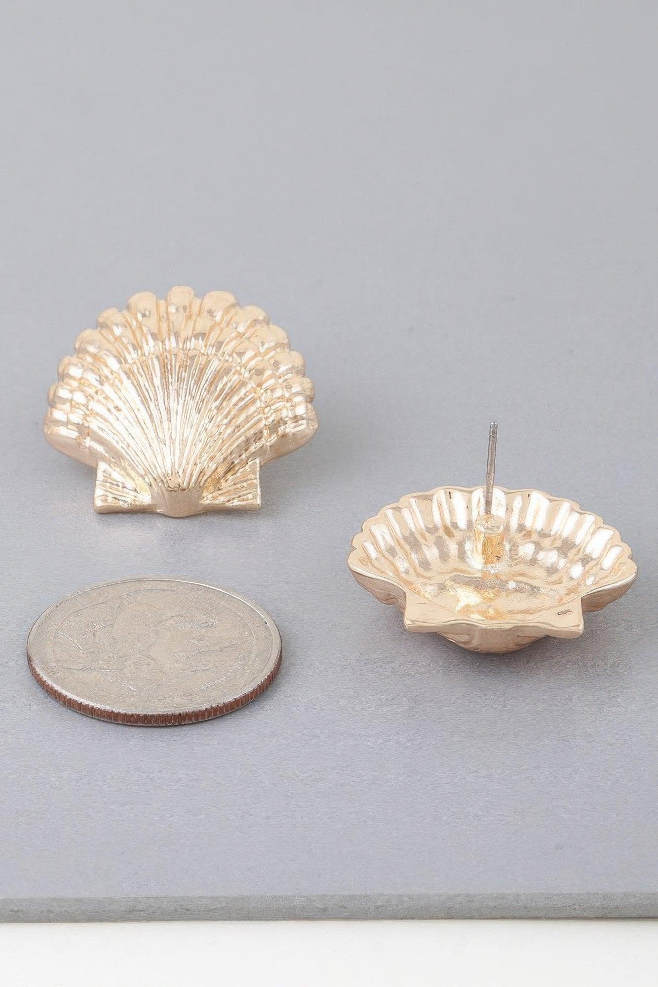 Majestic Clamshell Earrings - Clothes For Her Online Store