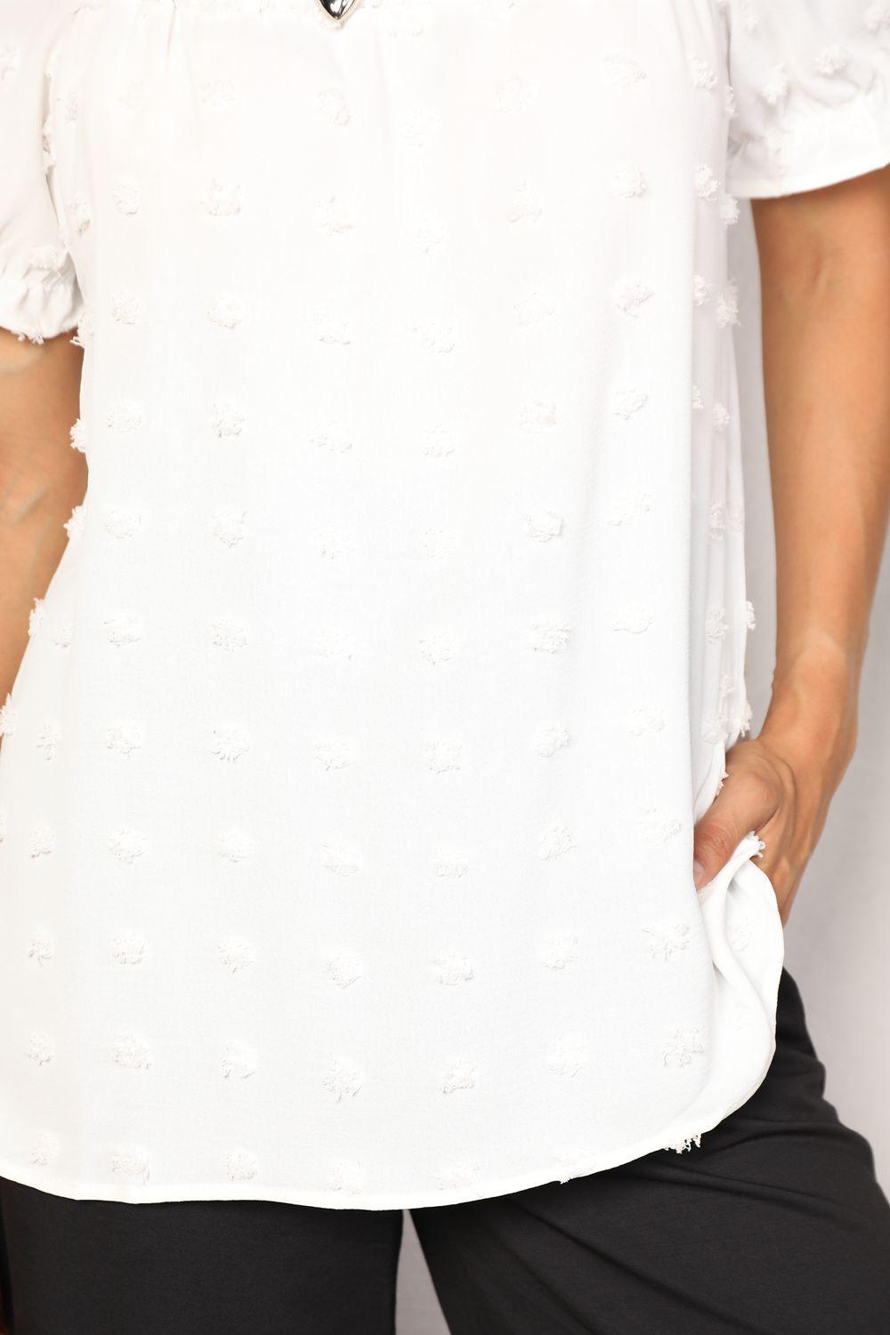 Mandy Swiss Dot Puff Sleeve Square Neck Blouse - Clothes For Her Online Store