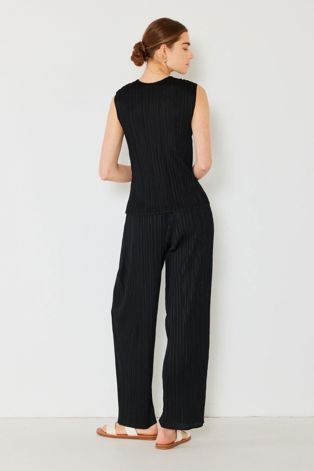 Marina West Swim Pleated Elastic-Waist Straight Pants - Clothes For Her Online Store
