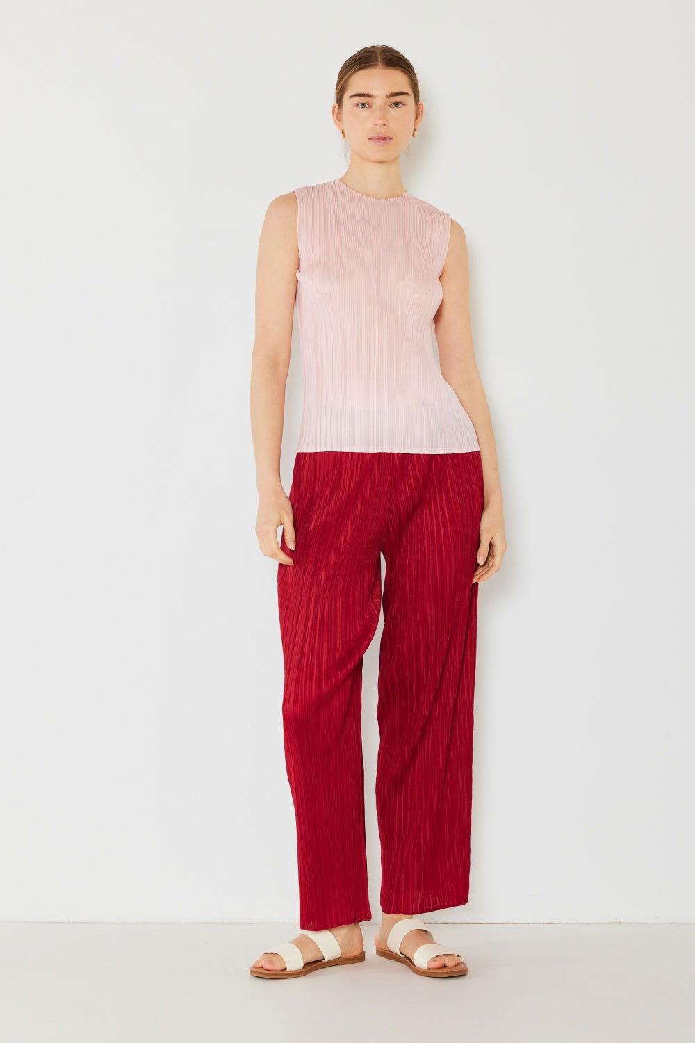 Marina West Swim Pleated Elastic-Waist Straight Pants - Clothes For Her Online Store
