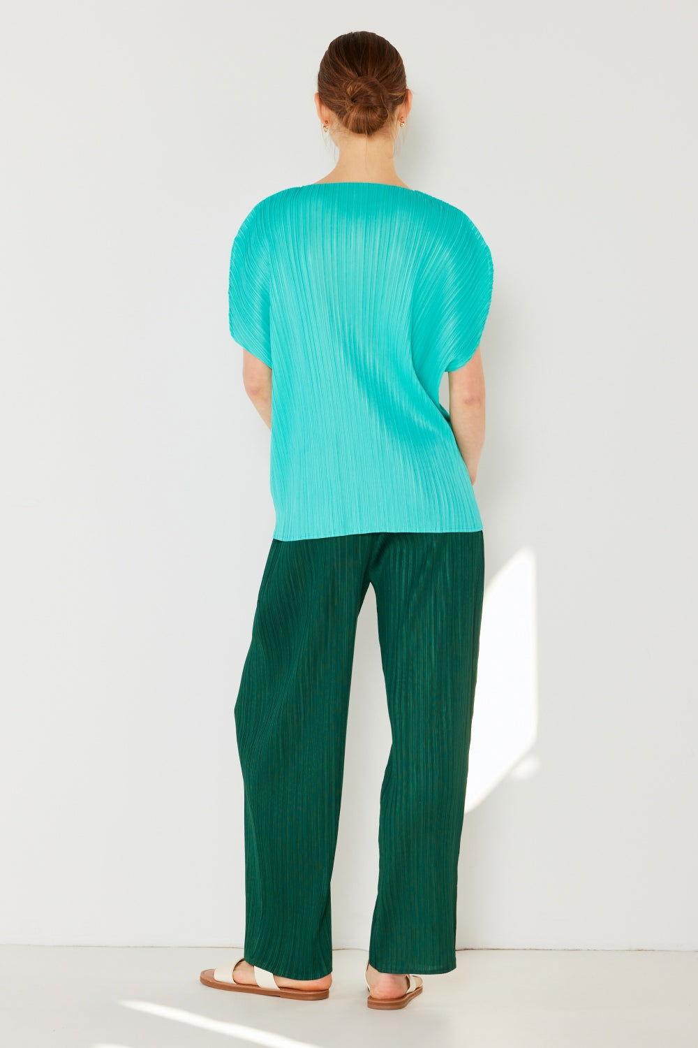 Marina West Swim Pleated Elastic-Waist Straight Pants - Clothes For Her Online Store