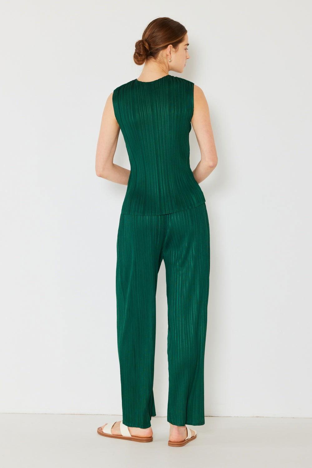 Marina West Swim Pleated Elastic-Waist Straight Pants - Clothes For Her Online Store