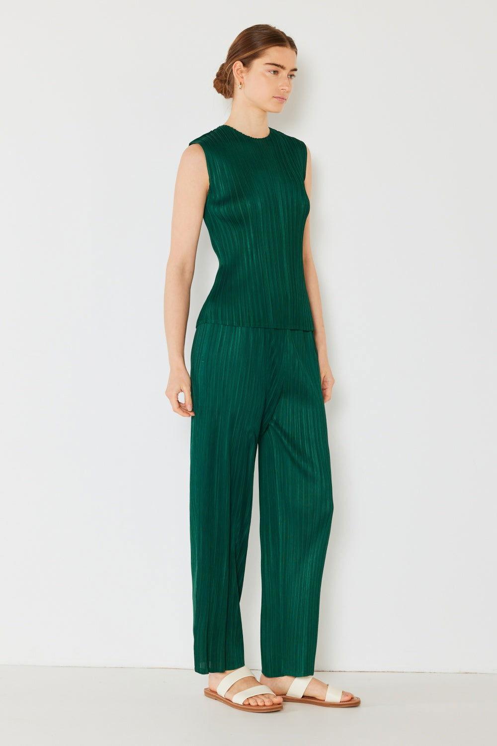 Marina West Swim Pleated Elastic-Waist Straight Pants - Clothes For Her Online Store