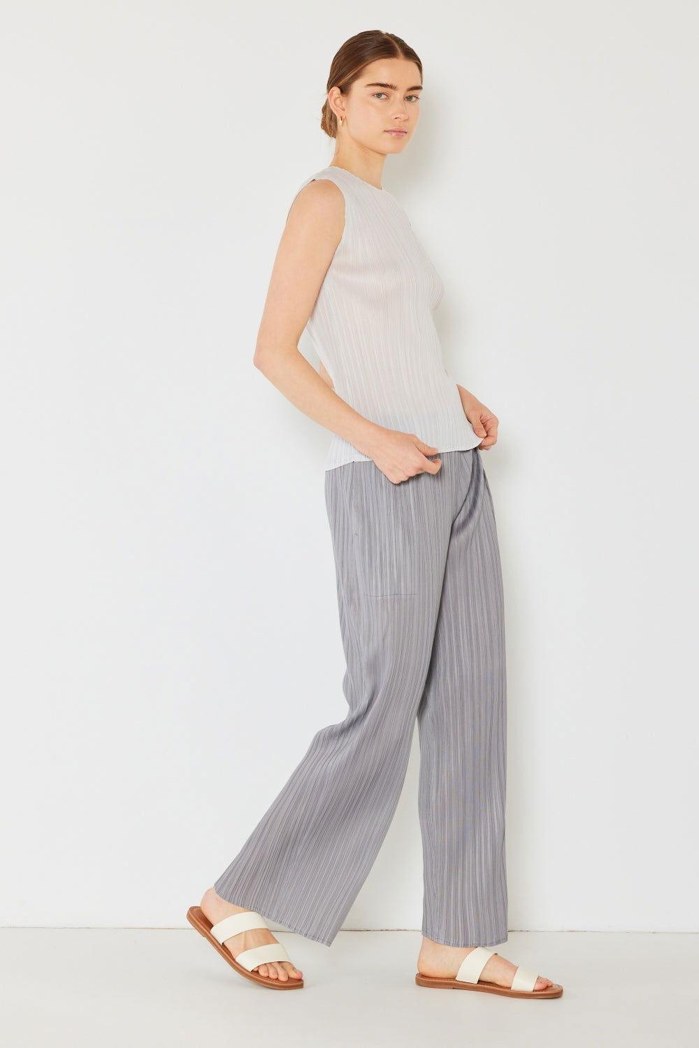Marina West Swim Pleated Elastic-Waist Straight Pants - Clothes For Her Online Store