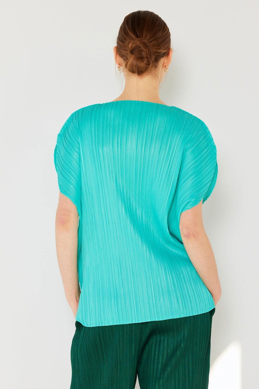 Marina West Swim Rib Pleated Oversized Dolman Sleeve Top - Clothes For Her Online Store