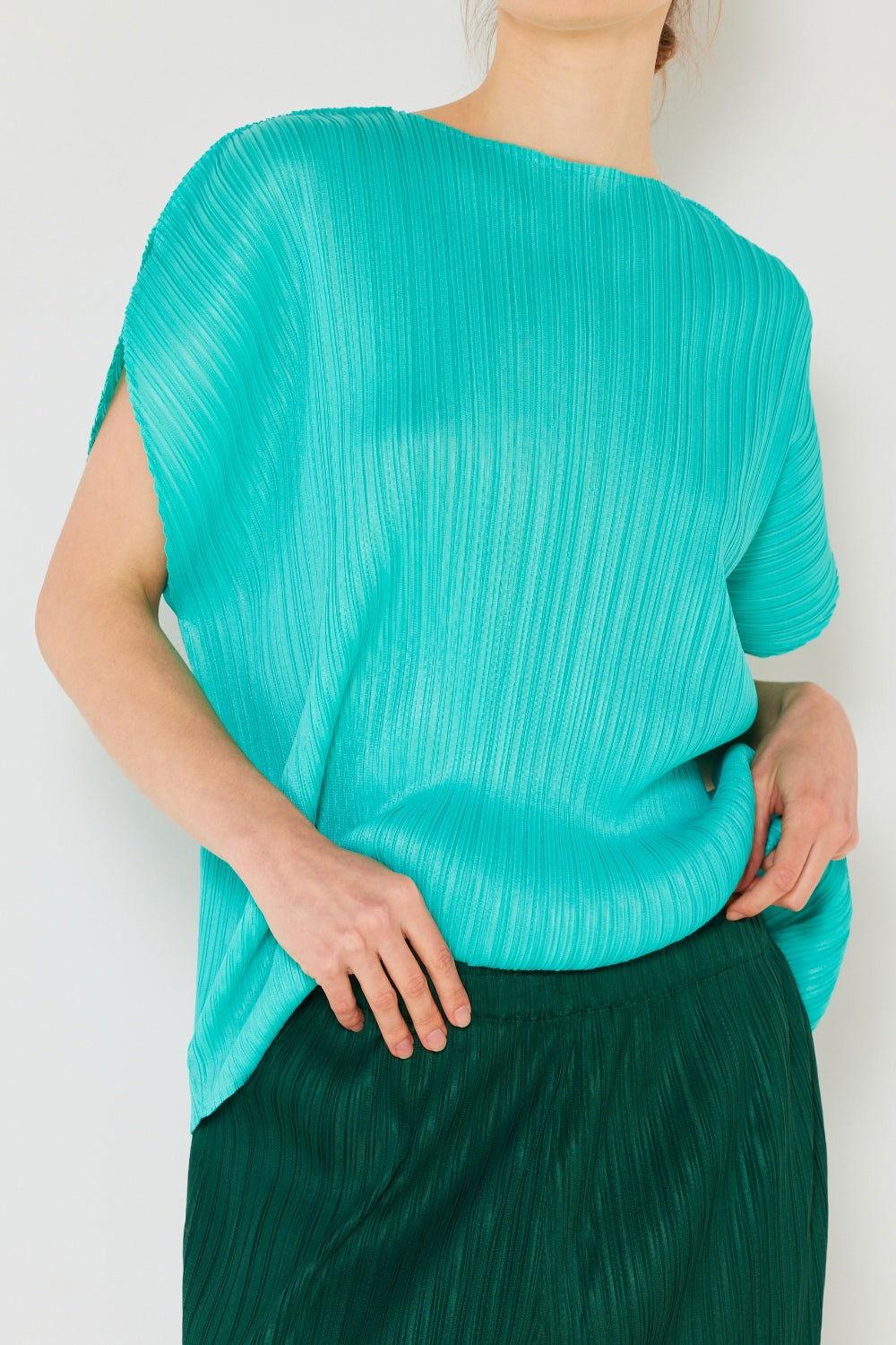 Marina West Swim Rib Pleated Oversized Dolman Sleeve Top - Clothes For Her Online Store