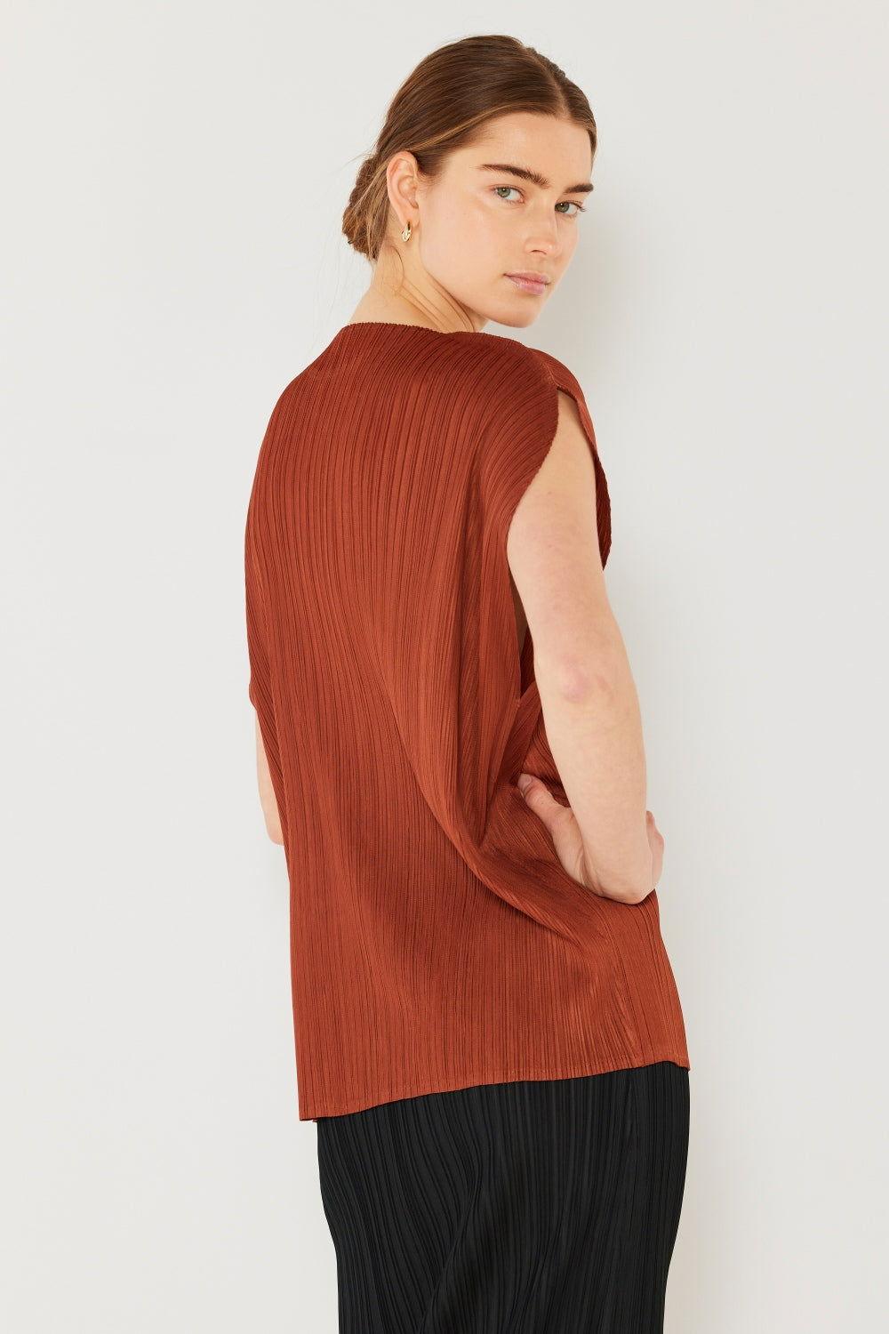 Marina West Swim Rib Pleated Oversized Dolman Sleeve Top - Clothes For Her Online Store
