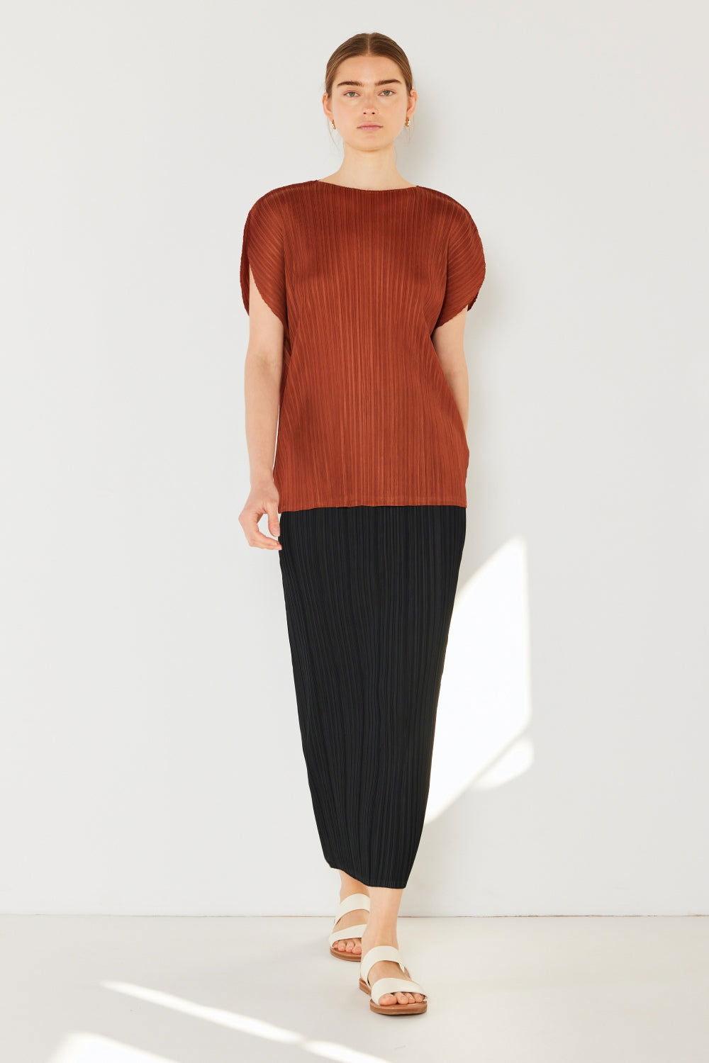 Marina West Swim Rib Pleated Oversized Dolman Sleeve Top - Clothes For Her Online Store