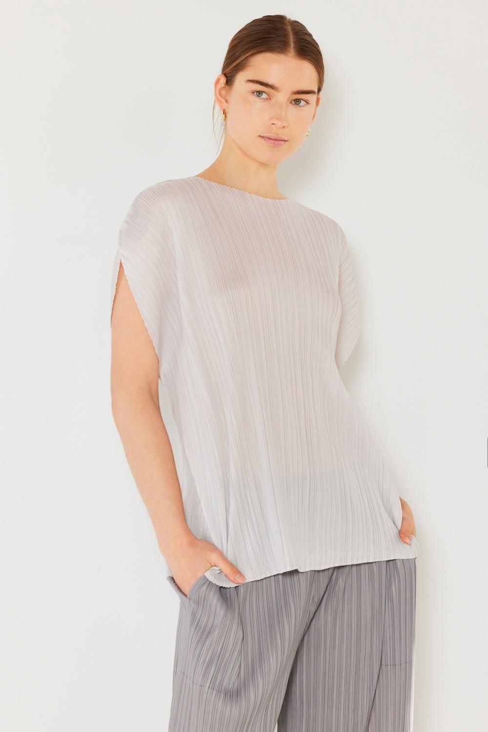 Marina West Swim Rib Pleated Oversized Dolman Sleeve Top - Clothes For Her Online Store