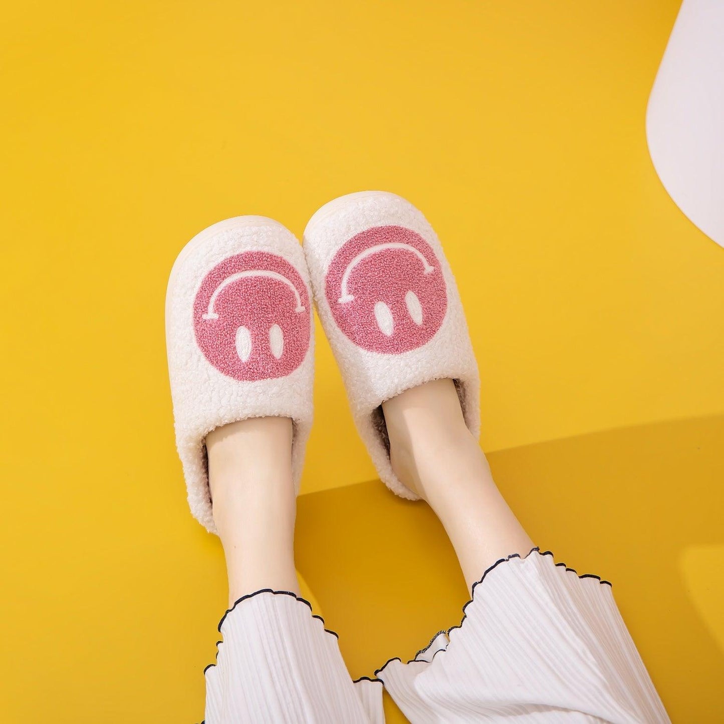Melody Smiley Face Slippers - Clothes For Her Online Store