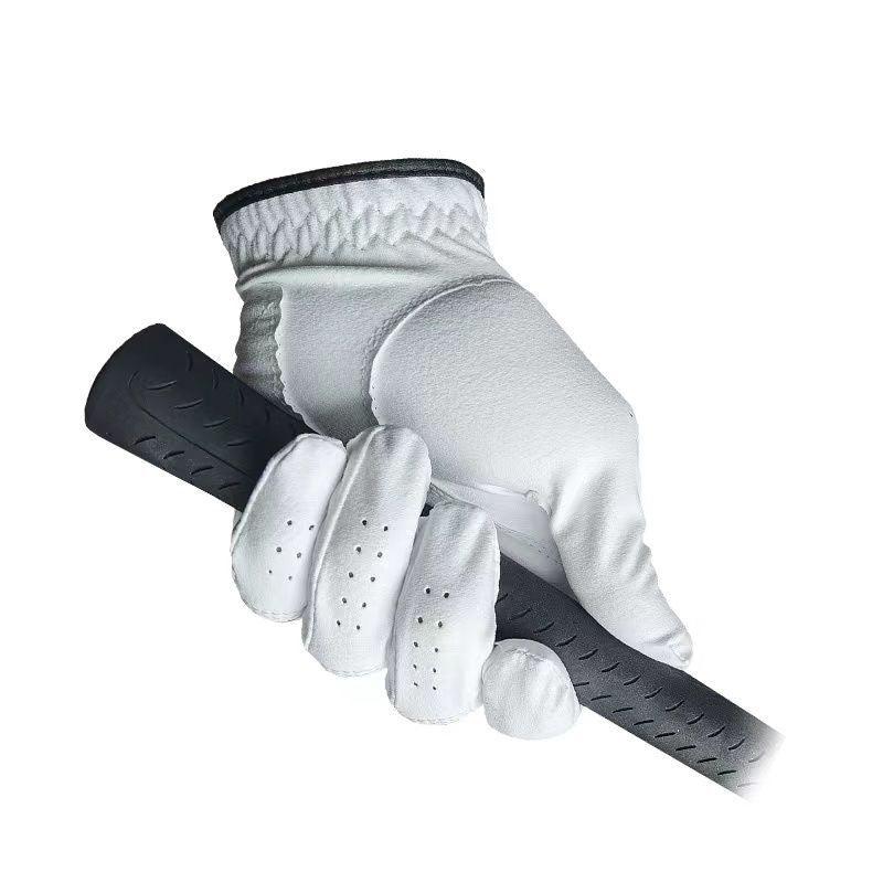 Men's White Golf Gloves; PU Wear-resistant Breathable Gloves For Left & Right Hands; Sports Clothing & Equipment - Clothes For Her Online Store